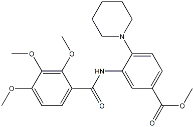 methyl 4-piperidin-1-yl-3-[(2,3,4-trimethoxybenzoyl)amino]benzoate Structure