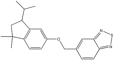 5-[(1,1-dimethyl-3-propan-2-yl-2,3-dihydroinden-5-yl)oxymethyl]-2,1,3-benzothiadiazole Struktur