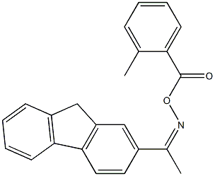 [(Z)-1-(9H-fluoren-2-yl)ethylideneamino] 2-methylbenzoate 化学構造式