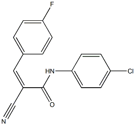 (Z)-N-(4-chlorophenyl)-2-cyano-3-(4-fluorophenyl)prop-2-enamide Structure