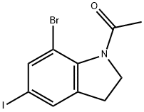 1-ACETYL-7-BROMO-5-IODOINDOLINE Structure