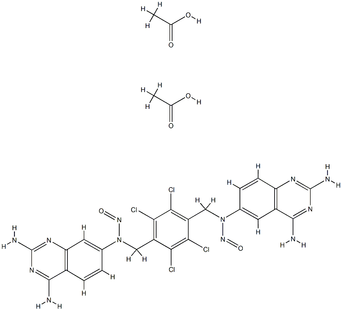 4,4'-bis(2,4-diaminoquinazol-6-(N-nitrosoaminomethyl))tetrachlorobenzene,100036-74-6,结构式