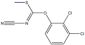 O-(2,3-Dichlorophenyl)S-methylN-cyanocarbonimidothioate 结构式