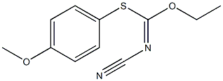 O-EthylS-(4-methoxyphenyl)N-cyanocarbonimidothioate Struktur