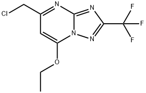 5-(氯甲基)-7-乙氧基-2-(三氟甲基)-[1,2,4]三唑并[1,5-A]嘧啶,1000932-47-7,结构式