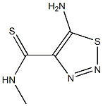1,2,3-Thiadiazole-4-carbothioamide,5-amino-N-methyl-(9CI) Structure