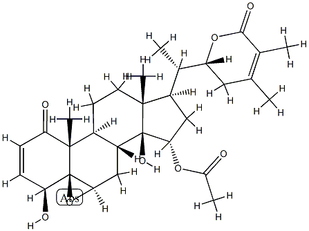 [22R,(+)]-15α-Acetyloxy-5,6β-epoxy-4β,14β,22-trihydroxy-1-oxo-5β-ergosta-2,24-diene-26-oic acid 26,22-lactone|