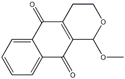 1-METHOXY-3,4-DIHYDRO-1H-BENZO[G]ISOCHROMENE-5,10-DIONE 化学構造式