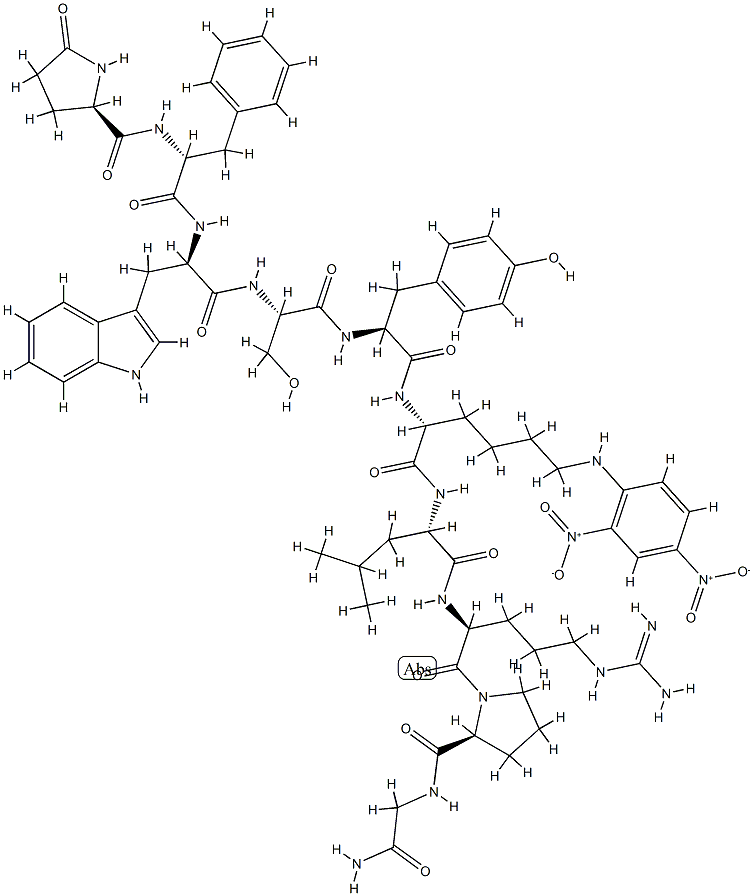 LHRH, Phe(2)-N-epsilon-(2,4)-dinitrophenol-Lys(6)- 结构式