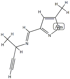 3-Butyn-2-amine,N-[(5-methyl-3-isoxazolyl)methylene]-(9CI) Structure