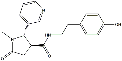 N-(4-hydroxyphenethyl)cotinine carboxamide Structure