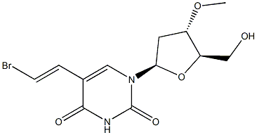 Uridine, 5-(2-bromoethenyl)-2'-deoxy-3'-O-methyl-, (E)- Struktur