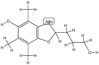 3-(5-hydroxy-4,6,7-trimethyl-1,3-benzoxathiazol-2-yl)propanol 化学構造式