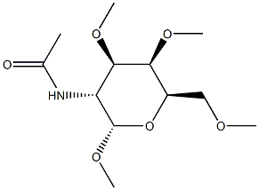Methyl 2-(acetylamino)-3-O,4-O,6-O-trimethyl-2-deoxy-α-D-galactopyranoside Struktur