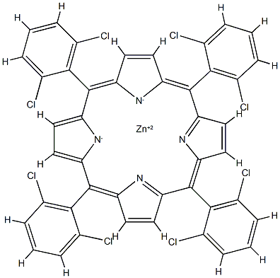 MESO-四(2,6-二氯苯基)卟啉ZN(II), 100506-72-7, 结构式