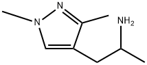 1-(1,3-二甲基-1H-吡唑-4-基)丙-2-胺 结构式
