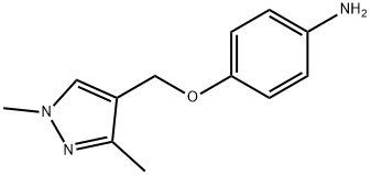 Benzenamine,  4-[(1,3-dimethyl-1H-pyrazol-4-yl)methoxy]- Struktur