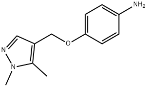 Benzenamine,  4-[(1,5-dimethyl-1H-pyrazol-4-yl)methoxy]- 化学構造式