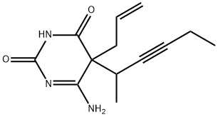 5-Allyl-6-imino-5-(1-methyl-2-pentynyl)hydrouracil, 100705-86-0, 结构式