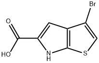 3-bromo-6H-thieno[2,3-b]pyrrole-5-carboxylic acid 化学構造式