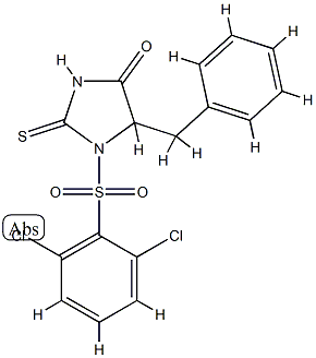 5-benzyl-1-[(2,6-dichlorophenyl)sulfonyl]-2-thioxo-4-imidazolidinone,1008482-12-9,结构式