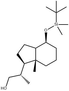 1H-INDENE-1-ETHANOL, 4-[[(1,1-DIMETHYLETHYL)DIMETHYLSILYL]OXY]OCTAHYDRO-Β,7A-DIMETHYL-, (ΒS,1R,3AR,4S,7AR)-,100928-03-8,结构式