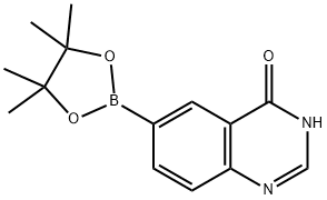 6-(4,4,5,5-四甲基-1,3,2-二噁硼戊环-2-基)喹唑啉-4(1H)-酮 结构式