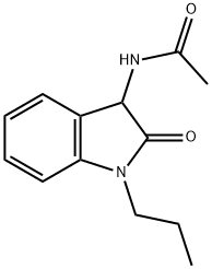 Acetamide,  N-(2,3-dihydro-2-oxo-1-propyl-1H-indol-3-yl)- Structure
