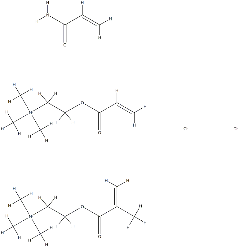 Ethanaminium, N,N,N-trimethyl-2-(2-methyl-1-oxo-2-propenyl)oxy-, chloride, polymer with 2-propenamide and N,N,N-trimethyl-2-(1-oxo-2-propenyl)oxyethanaminium chloride Structure