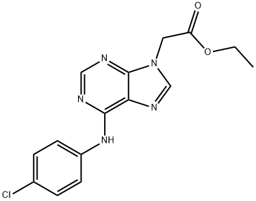 9H-Purine-9-acetic acid, 6-[(p-chlorophenyl)amino)-, ethyl ester|