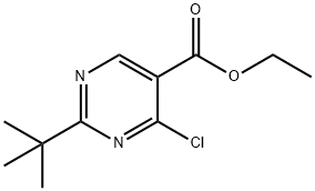 ethyl 2-tert-butyl-4-chloropyrimidine-5-carboxylate Struktur