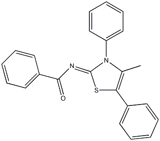 N-(4-METHYL-3,5-DIPHENYL-3H-THIAZOL-2-YLIDENE)-BENZAMIDE,1011794-29-8,结构式