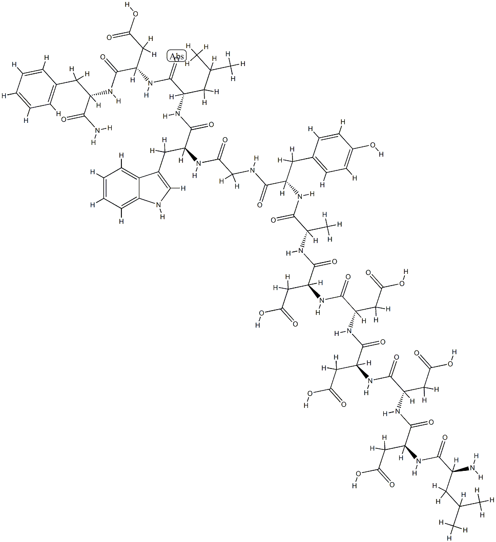 minigastrin, des-Trp(1)-Asp(5)-Leu(12)- Structure