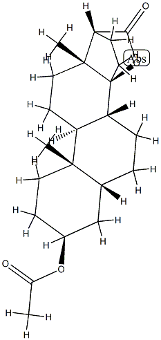 3β-Acetyloxy-14β-hydroxy-5β-androstane-17β-carboxylic acid γ-lactone Structure