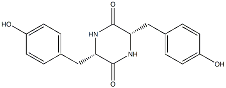 cyclo(L-tyrosyl-L-tyrosyl),10125-11-8,结构式