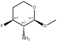 alpha-threo-Pentopyranoside, methyl 2-amino-2,3,4-trideoxy-3-fluoro- (9CI) Structure