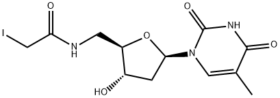 5'-iodoacetamido-5'-deoxythymidine Struktur