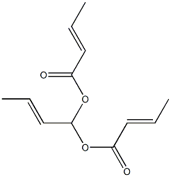 Di[(E)-2-butenoic acid](E)-2-buten-1-ylidene ester Structure