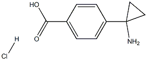 Benzoic acid, 4-(1-aminocyclopropyl)-, hydrochloride (1:1) Struktur