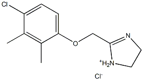 1H-Imidazole,2-[(4-chloro-2,3-dimethylphenoxy)methyl]-4,5-dihydro-, hydrochloride (1:1) Structure