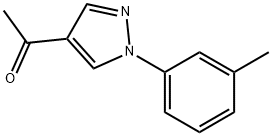1-[1-(3-METHYLPHENYL)-1H-PYRAZOL-4-YL]ETHANONE Struktur