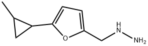 1-([5-methylcyclopropyl)furan-2-YL]methyl)hydrazine Structure
