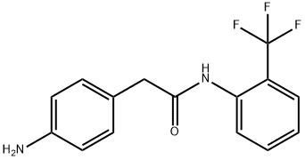 2-(4-aminophenyl)-N-[2-(trifluoromethyl)phenyl]acetamide 化学構造式