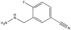 4-fluoro-3-(hydrazinylmethyl)benzonitrile Struktur