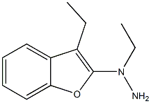 1-[1-(3-ethyl-1-benzofuran-2-yl)ethyl]hydrazine Struktur