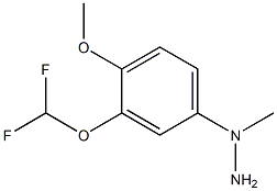 1-[(3-(difluoromethoxy)-4-methoxyphenyl]methyl)hydrazine Structure