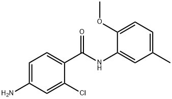 4-amino-2-chloro-N-(2-methoxy-5-methylphenyl)benzamide 结构式