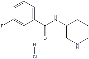 3-fluoro-N-(piperidin-3-yl)benzamide 结构式