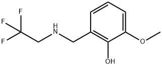 2-methoxy-6-{[(2,2,2-trifluoroethyl)amino]methyl}phenol Struktur
