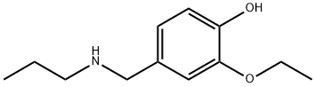 2-エトキシ-4-[(プロピルアミノ)メチル]フェノール 化学構造式